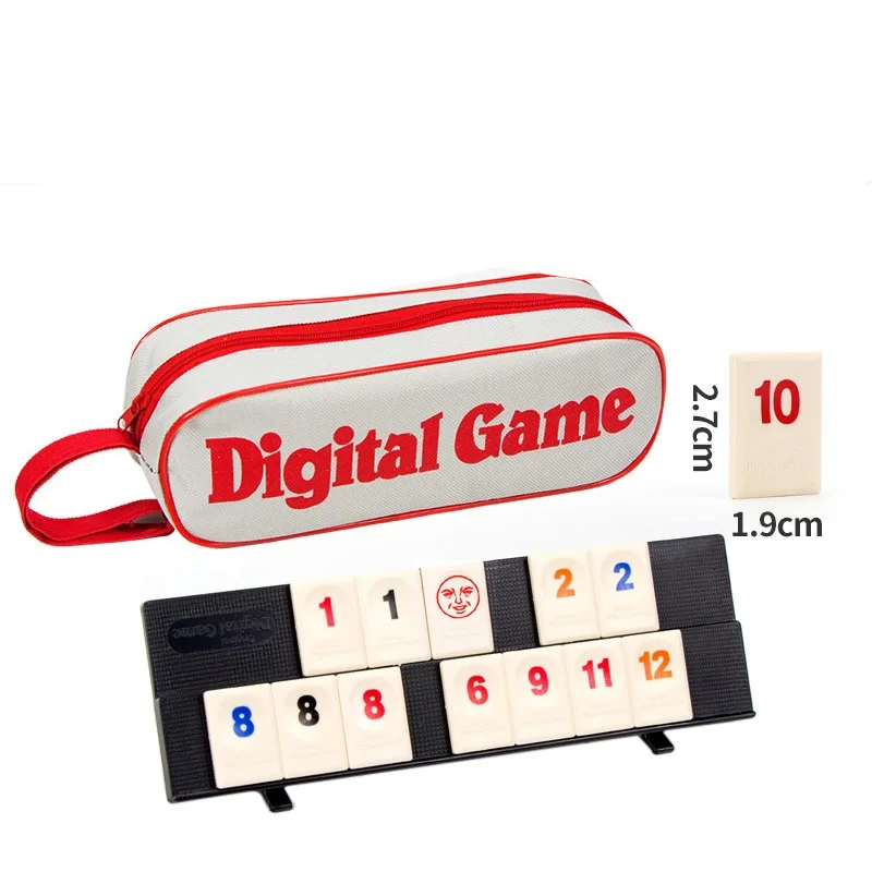 Fast Moving Rummy Tile Classic Board Game 2-4 People Israel Mahjong Digital Game Hotest Party Game Portable