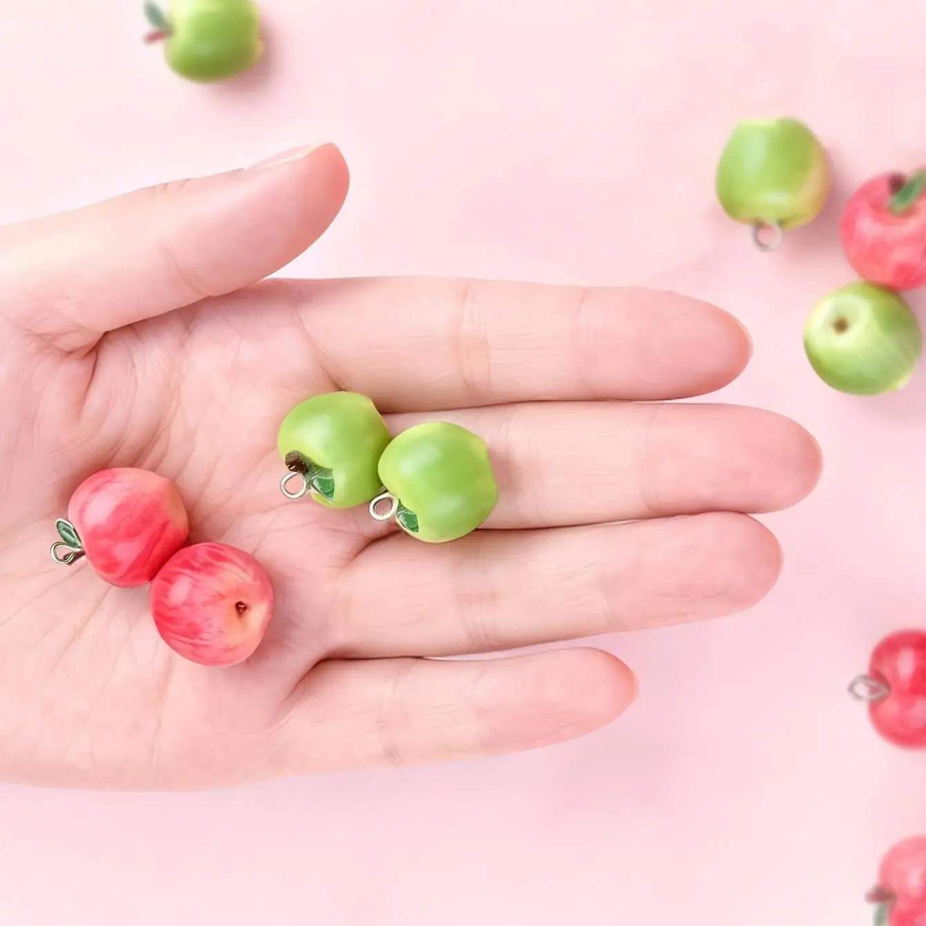 

15 шт. милые мини-яблочные колокольчики, подвеска с фруктами для изготовления ювелирных изделий, ручная работа, День святого Валентина, Рождественский подарок на День матери Cra