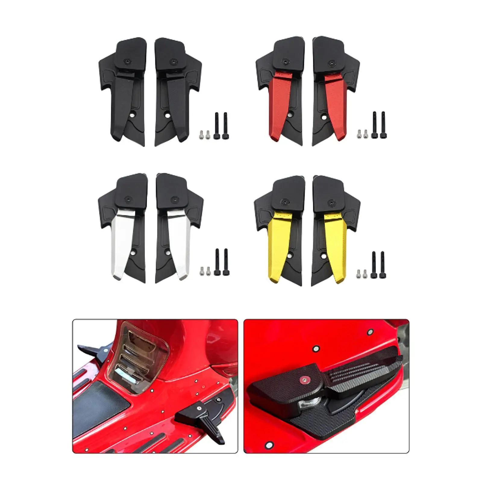 

Подставка для ног заднего пассажира мотоцикла, украшения, подставки для ног, педали, прямая замена для Vespa S125 S150, аксессуары для мотоциклов