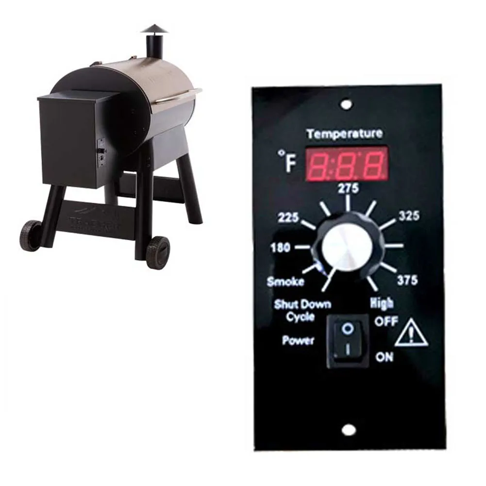 

Thermostat Control Panel Kit compatible for Traeger Pellet Grills BAC236 with 8 cook temperature settings and large knob