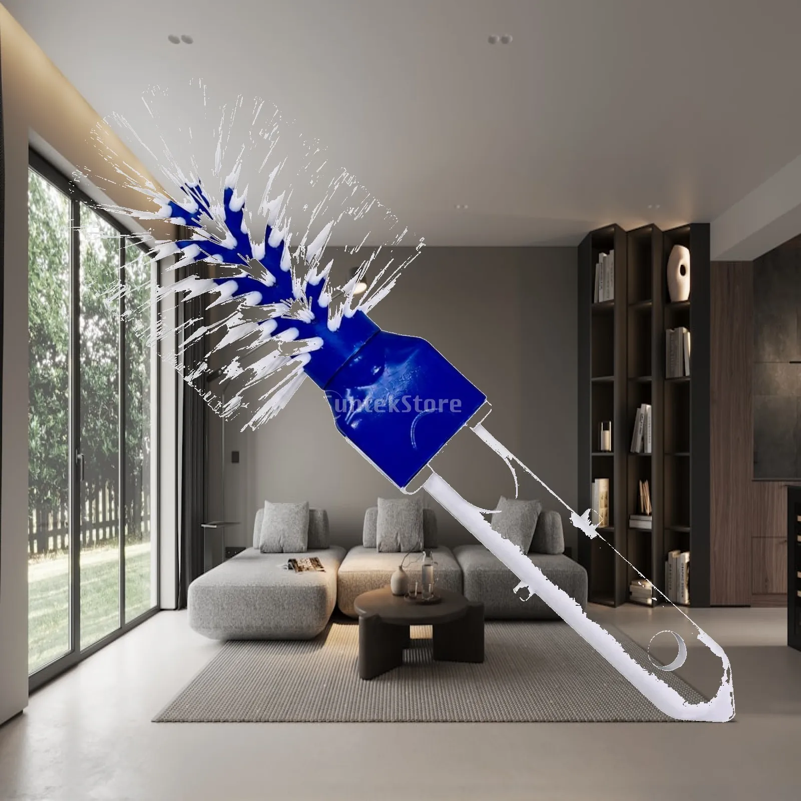 Durable Plastic Pool Brush for Deep Cleaning Corners Edges and Narrow Spots with Telescopic Rod Adapter