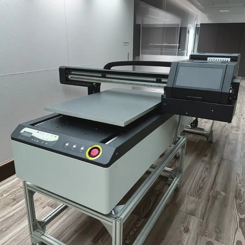 6090 Automatic UV Inkjet Printer Small Format A1 Size Flatbed Machine for Glass Phone Cases Wood XP600 Print Head