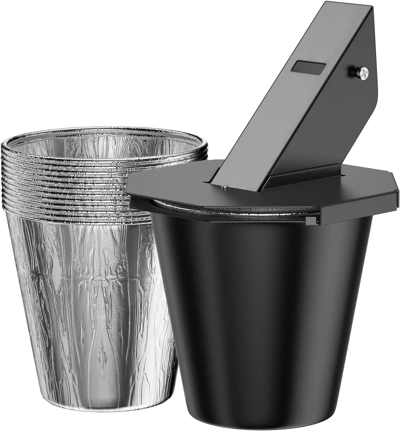 

Upgraded Grease Bucket with Lid & 12 Liners, Compatible with Pellet Grills for Smoker Drip Collection