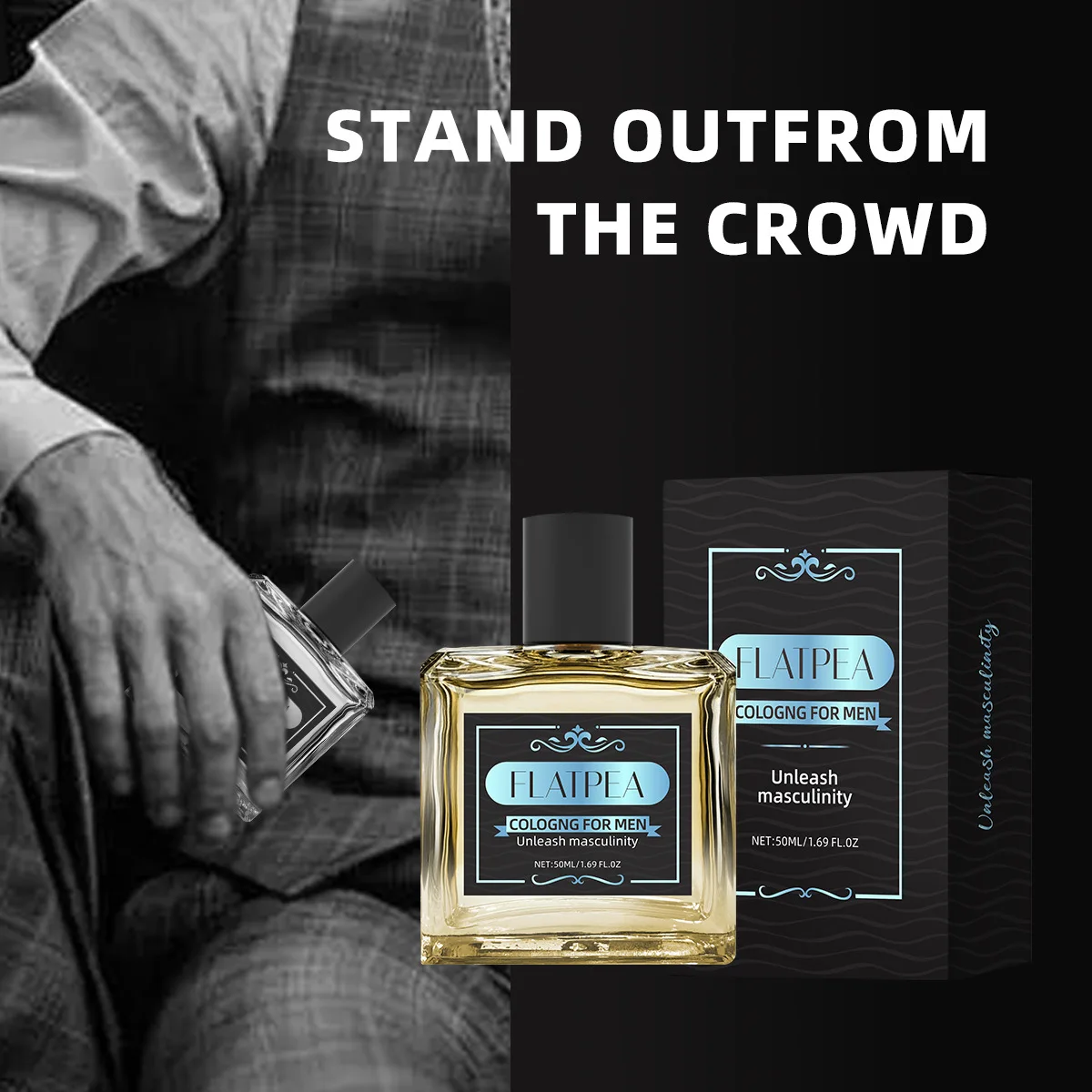 

Cologne Men's Perfume Spray 50ml Alcohol-Free Sandalwood