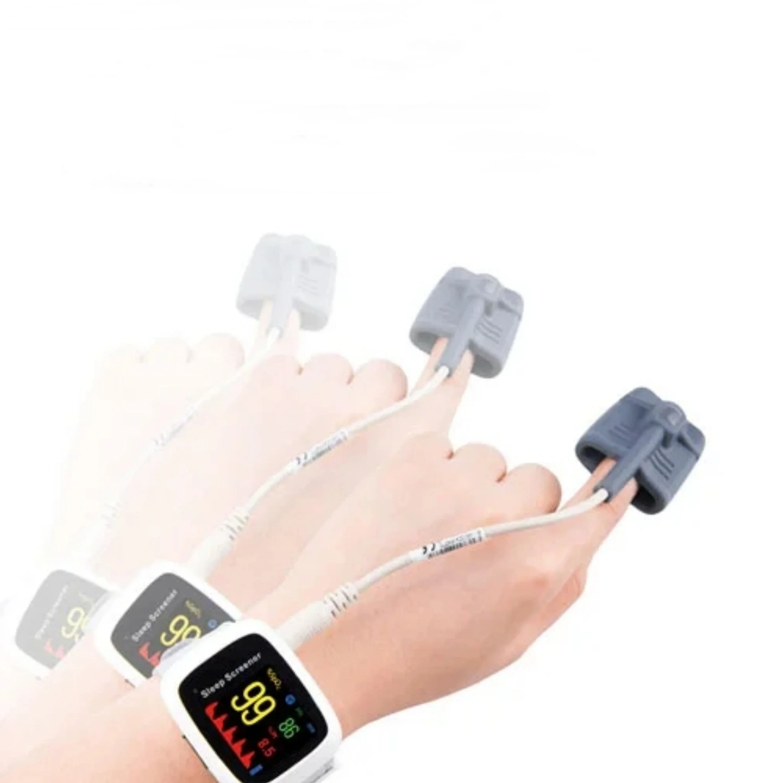 Wrist Design 24 Hours Sleep Screener SpO2, PR, Respiration rate, Air flow and Snoring Continuous monit