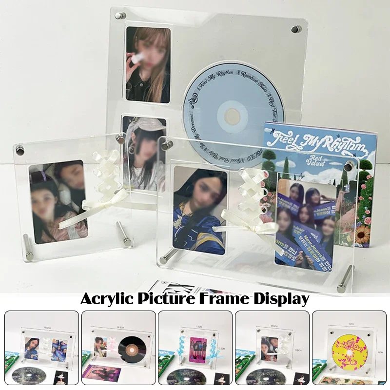 

Acrylic Photo Frame Display Stand Transparent Poster Holder for Cd Picture Idol Postcards Home Room Decor Clear Album Protector