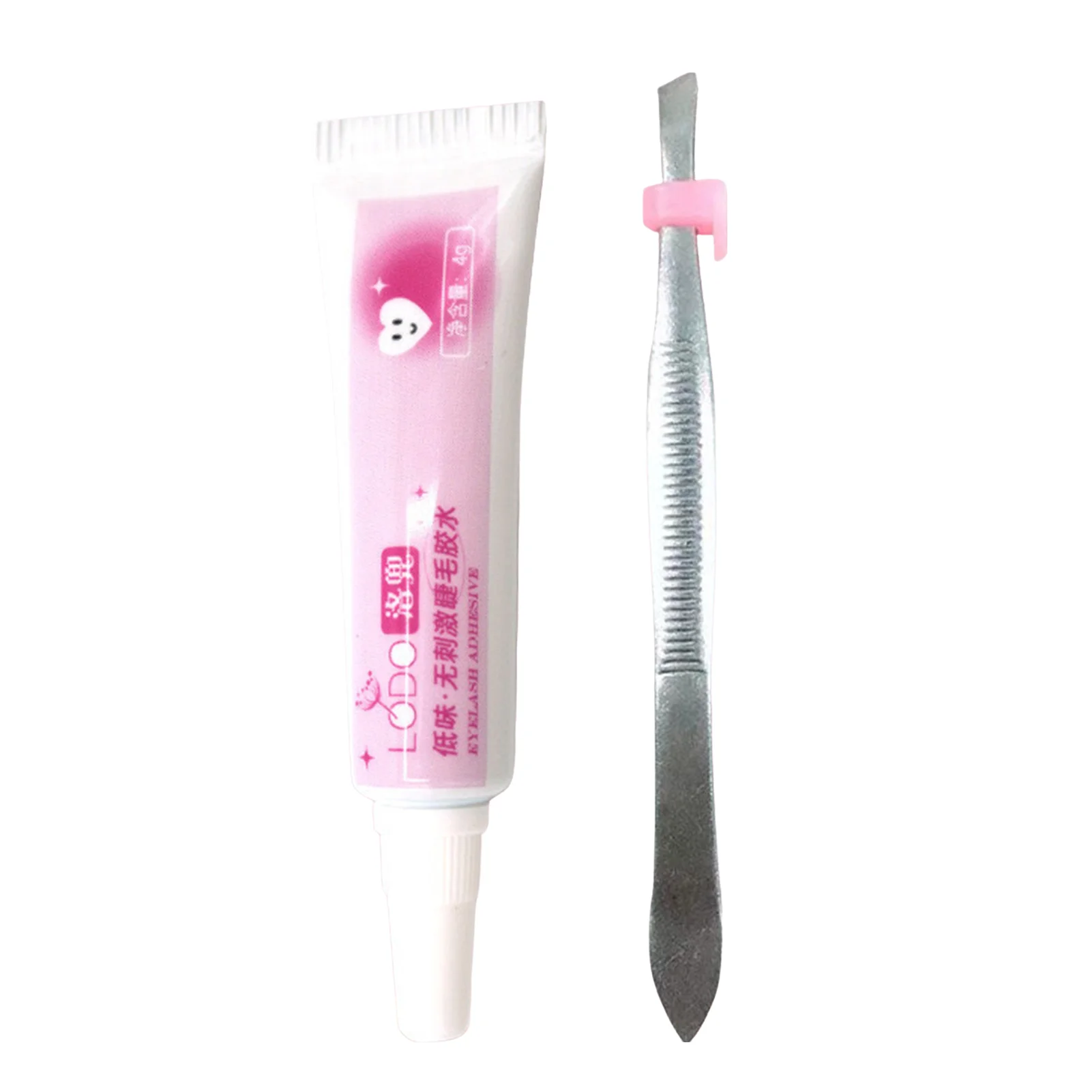 Juego de pinzas de pegamento para pestañas, Kit de pegamento para extensiones de pestañas postizas, secado rápido, resistente al agua, pegamento no irritante para herramientas de maquillaje de salón, 4g