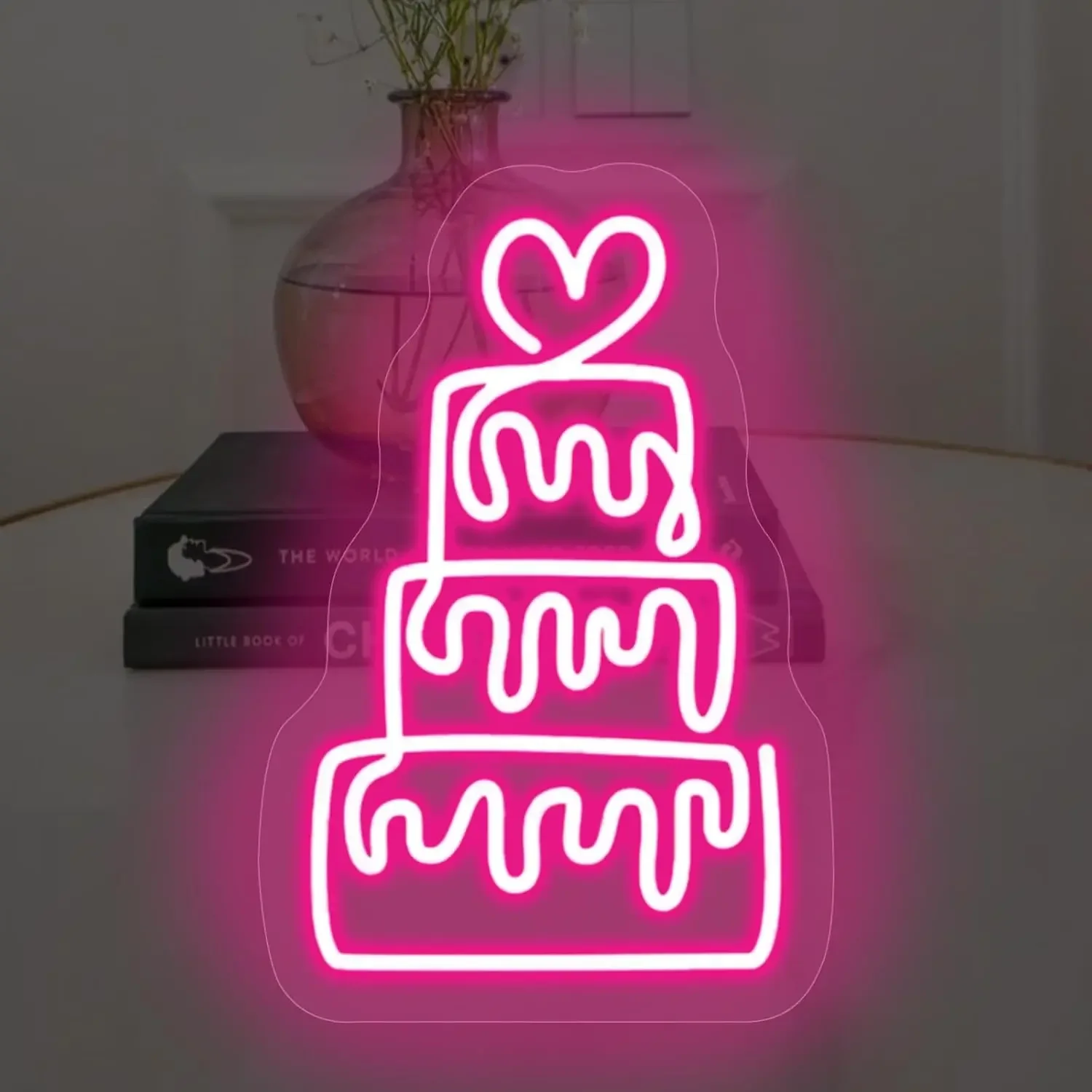 

Неоновая вывеска «Торт» для дня рождения, светодиодный неоновый светильник с регулировкой яркости для свадьбы, юбилея, вечеринки, пекарни, кухни, домашнего декора, подарки