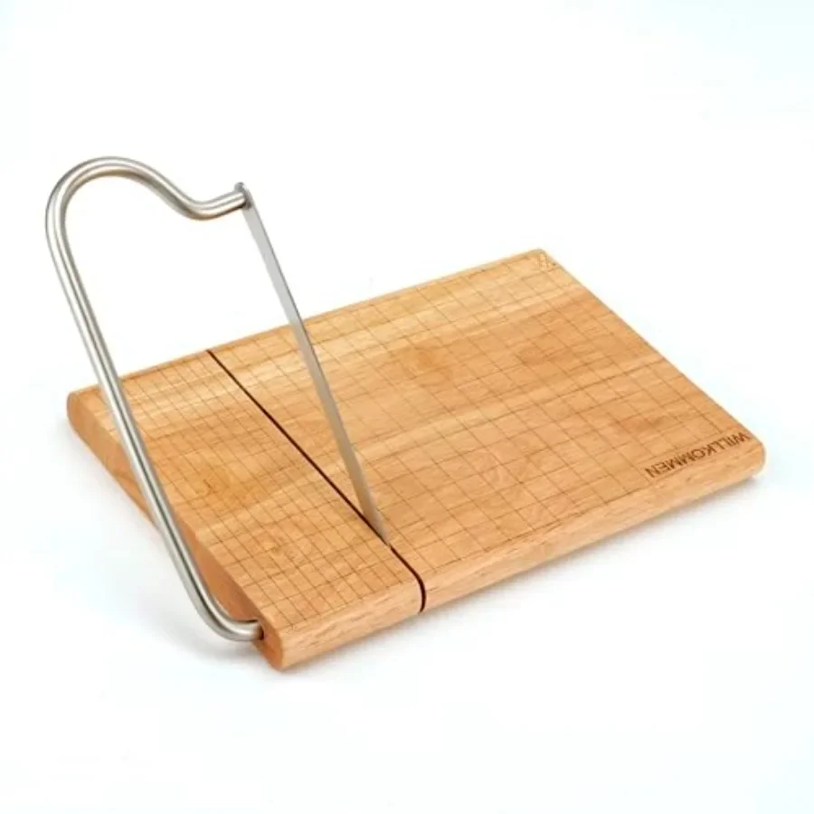 

Wood Cheese Slicer with Integrated Blade 10.8'' x 8.3'' Cutting Board Designed for Precision Slicing of Block Cheese Butter Sau