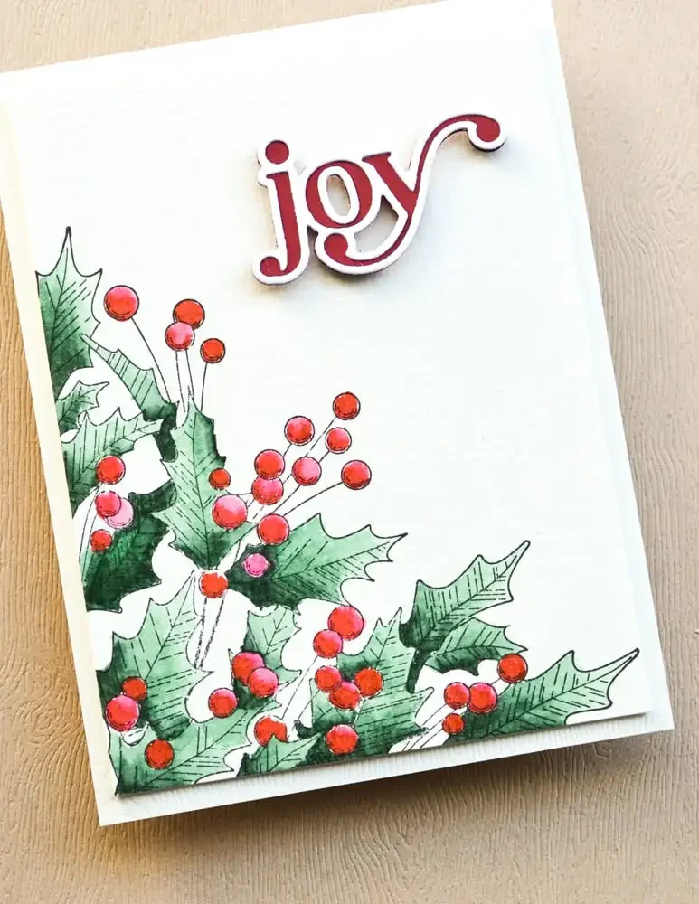 Christmas Leaves Berries Clear Stamps DIY Scrapbook Album Craft Decoration Paper Card Template Supplies Handmade Gift Card 2024