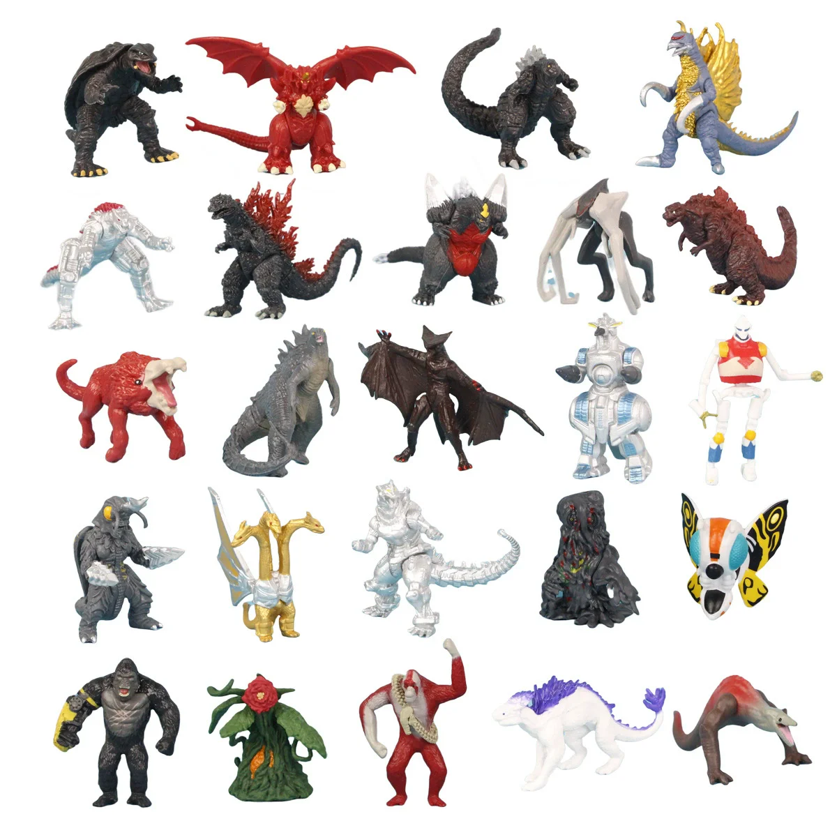 24 Stück Anime Godzilla King Kong Rodan Actionfiguren PVC-Modell Spielzeug Sammlerstücke Geschenke