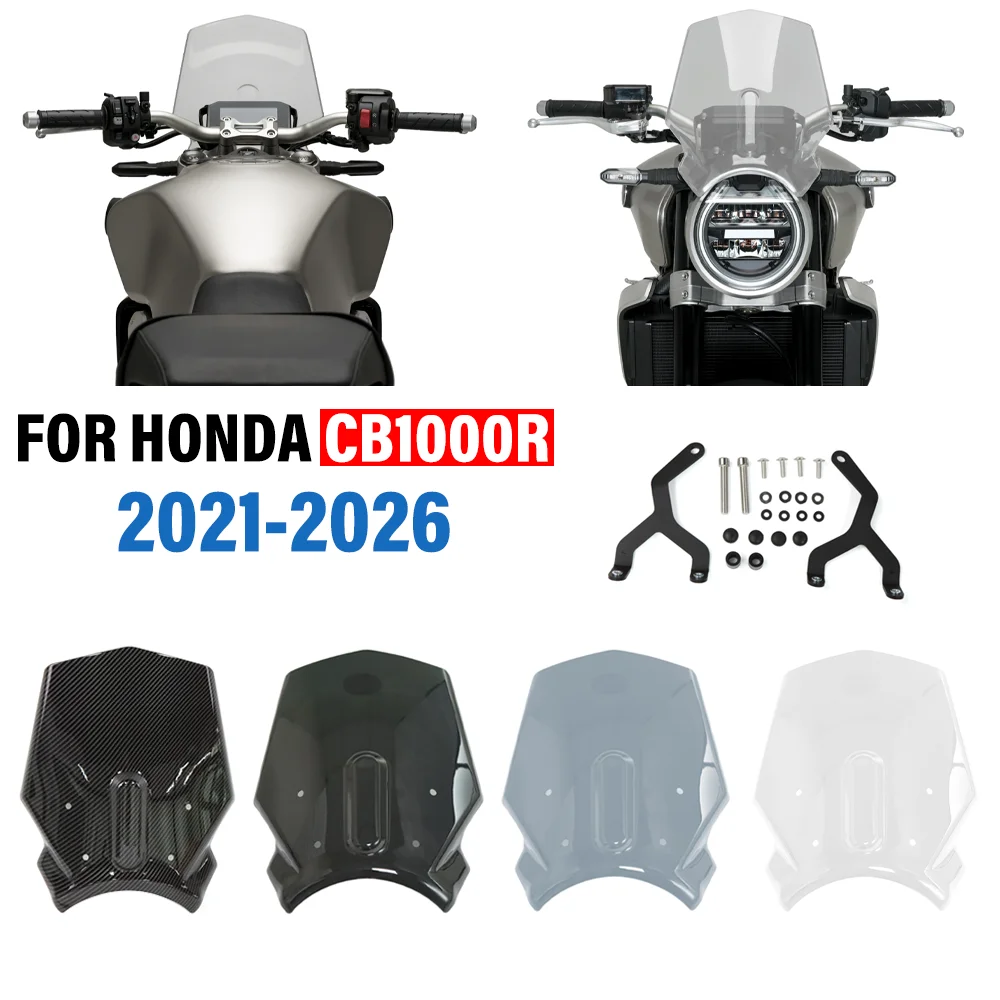 

Fits For Honda CB 1000R BLACK EDITION CB1000R NEO SPORTS CAFE 2021-2026 Motorcycle Front Windshield Windscreen Windproof Shield