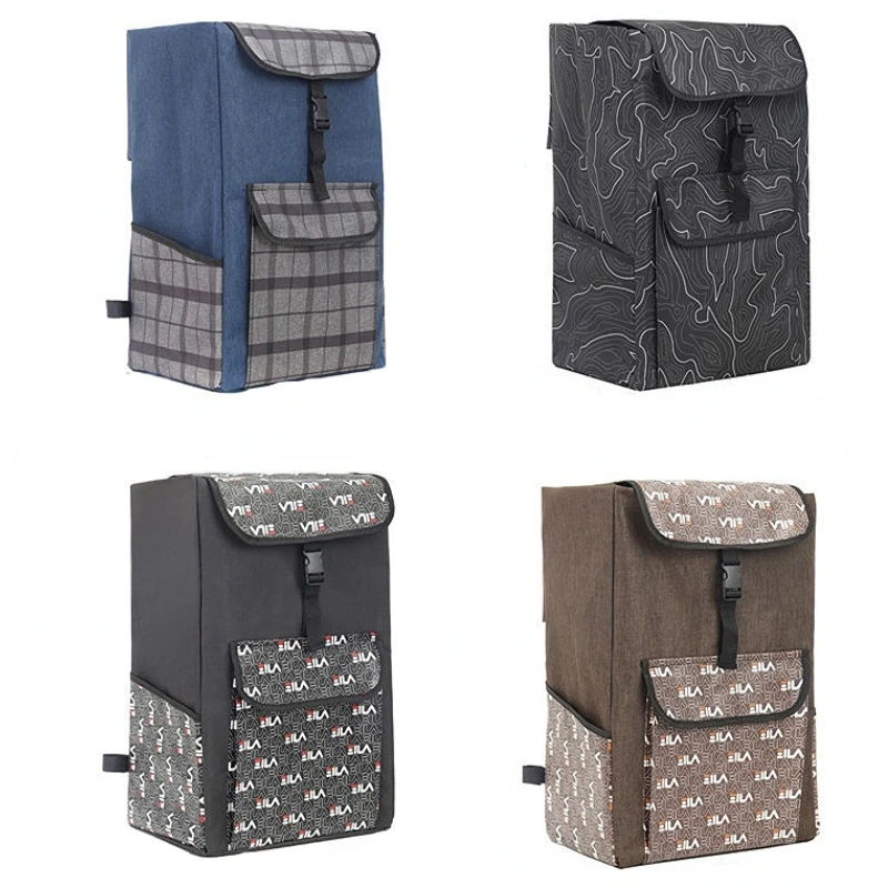 Waterproof Shopping Cart Bag for Folding Trolley Market Big Capacity Storage Bag Luggage Carry Foldable Clothes Bag with Pocket