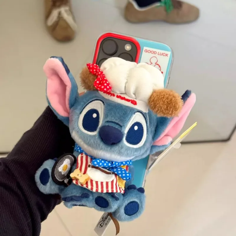 新しいかわいいディズニーステッチ携帯電話バッククリップかわいいクリエイティブ人形携帯電話ストラップ調節可能なクロスボディ女の子ホリデーギフト