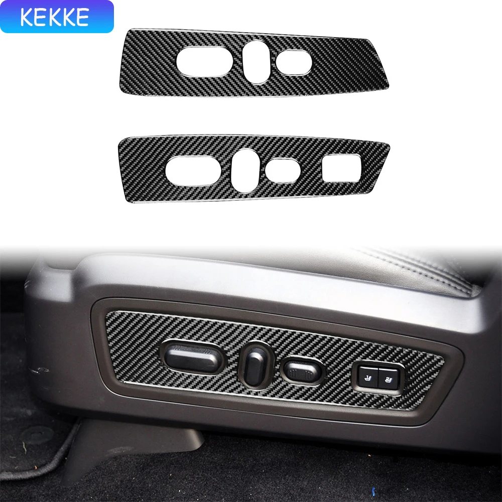 

Real Soft Carbon Fiber Trim Sticker For Lincoln Navigator（2007-2014）Front seat button Car Interior Accessories