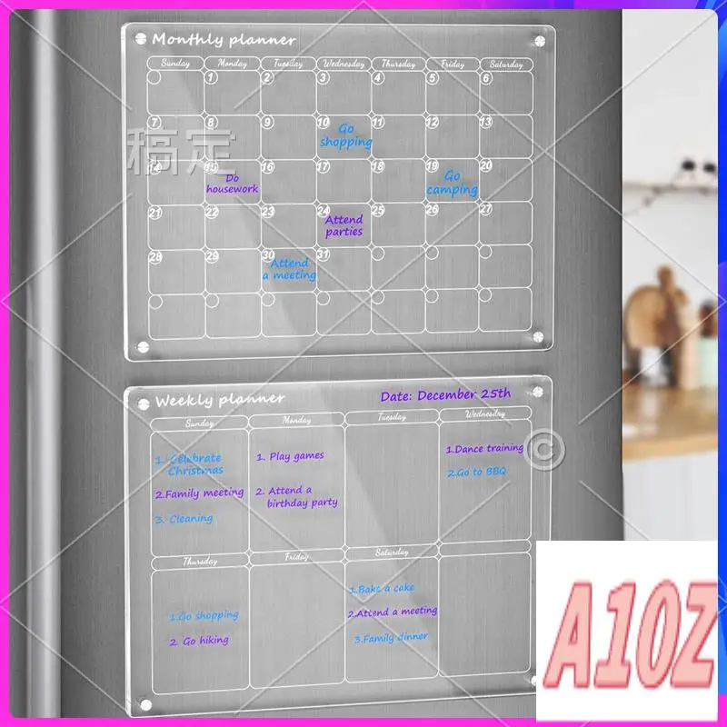 0Z-Monthly Calendar For Fridge Dry Erase Board Calendar For Fridge, Reusable Planner, Gift For Home Organization