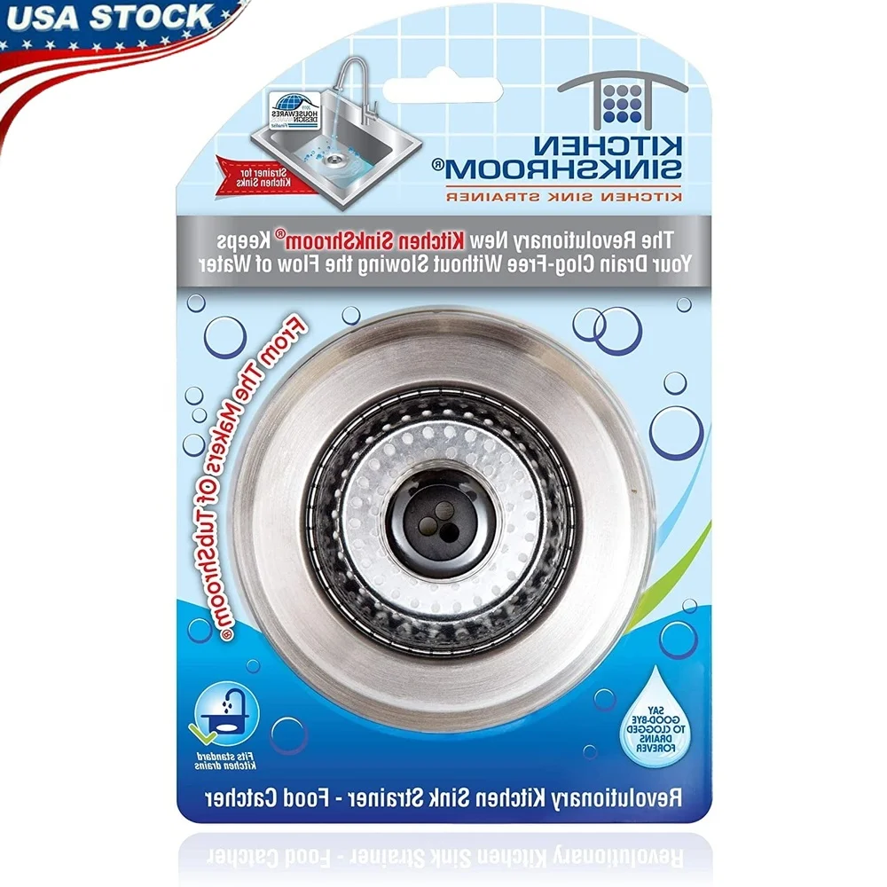 

Удивительное сито для кухонной раковины, ловушка для еды, сливное решение против засорения, легко чистящаяся вставка из нержавеющей стали, эффективное мусорное средство