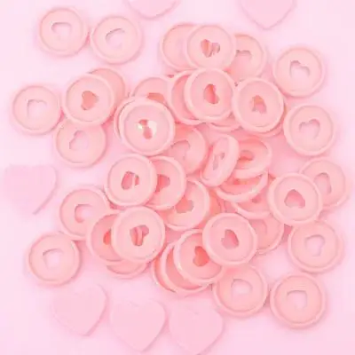 50pcs coeur champignon trou disques de reliure en plastique à feuilles mobiles disques d'expansion pour cahier planificateur classeur bureau école maison