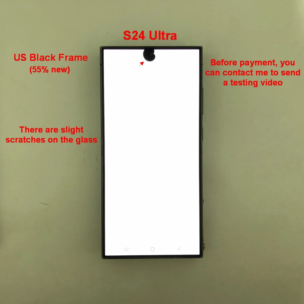 6.8' Super AMOLED For Samsung Galaxy S24 Ultra 5G S928B S928U S928E LCD Display Touch Screen Digitizer With Defects Screen image 3