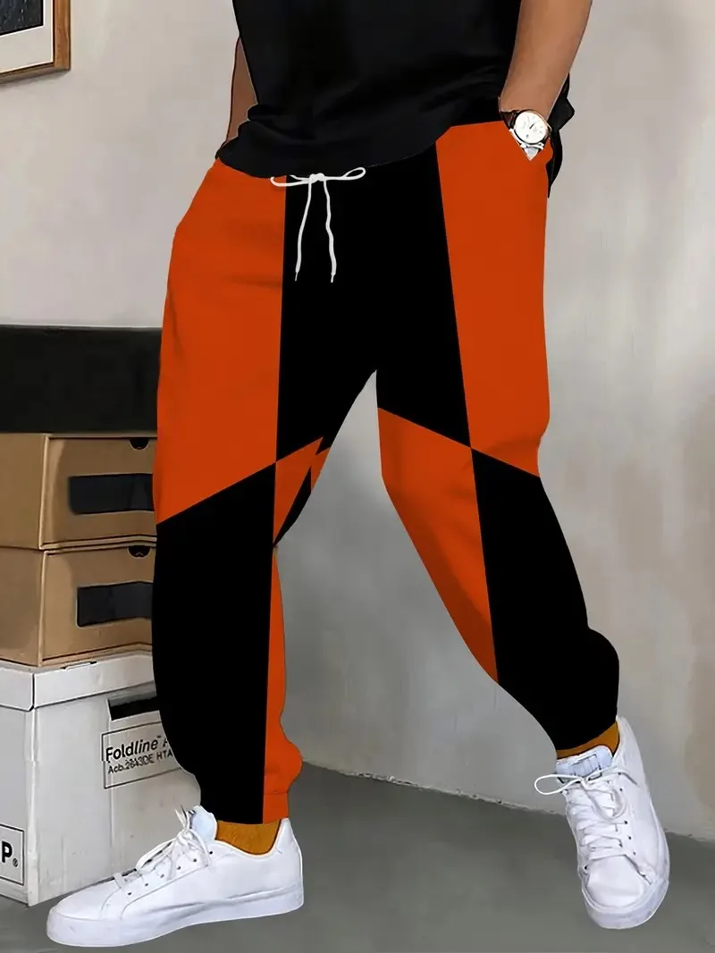 

The new men's long pants for Spring and Autumn 2025 are comfortable soft casual roller skating and 3D printed street men's wear