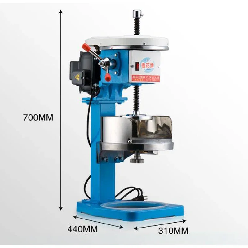 Macchina per il ghiaccio con fiocco di neve 220V/240V Tritaghiaccio elettrico 1/4HP Macchina per il ghiaccio commerciale con vassoio di rame 350W 1PC