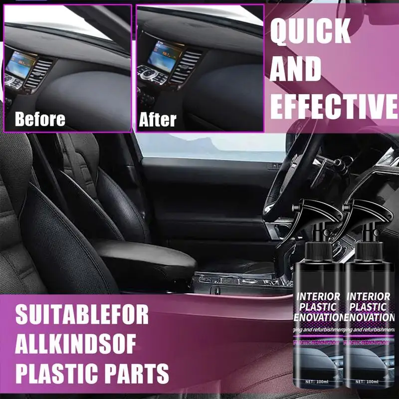 Car Interior Restorer Car Wax Retreading Agent High-Gloss Effect Coating Agent Multifunctional For Seats Automotive Interior