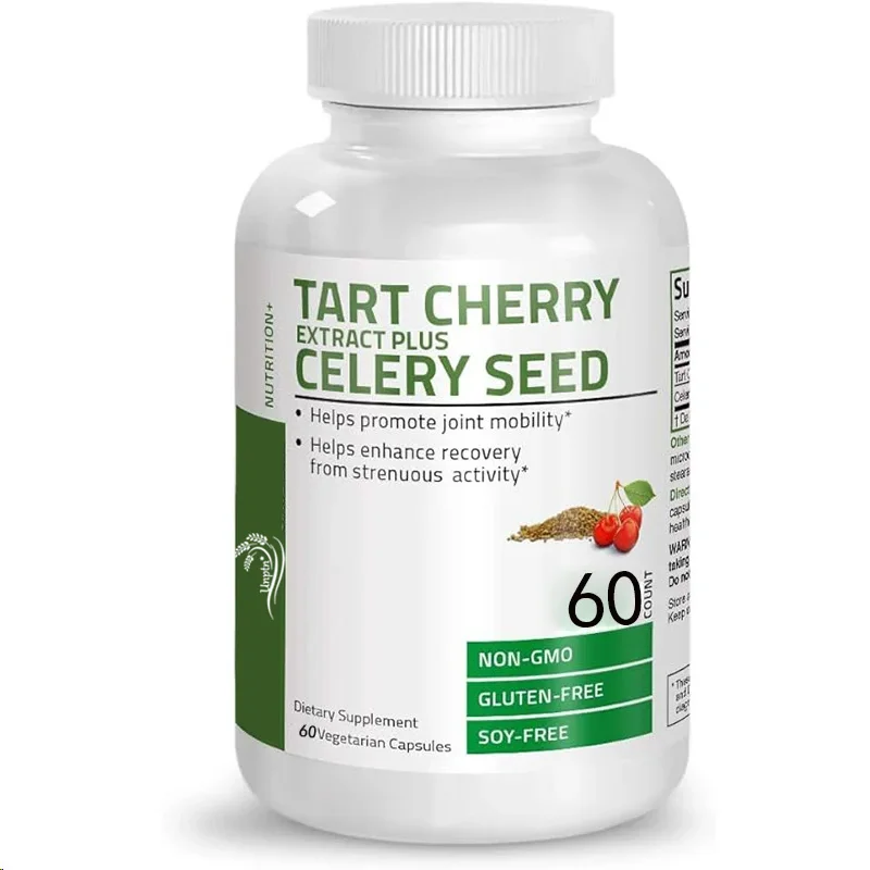 

Sour Cherry Extract+celery Seed Capsules - Powerful Uric Acid Cleanser, Joint Activity Support, And Muscle Recovery Supplement