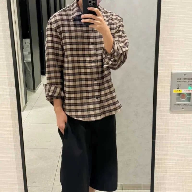 

Vujade00 Drop28 шерстяная смесь фланелевая клетка Long Sve irt повседневная одежда из органического хлопка дышащая удобная посадка для пар