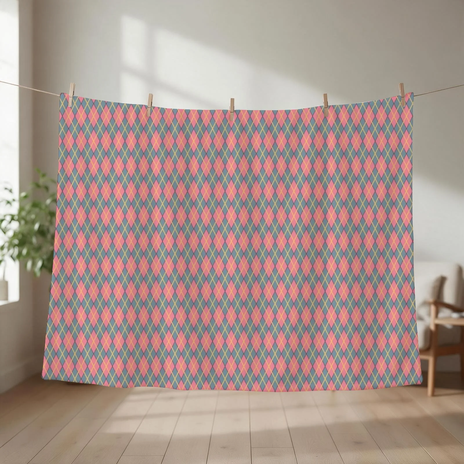 Howl's Argyle Throw Blanket Soft Luxury Designer Sofa Throw Quilt Blankets