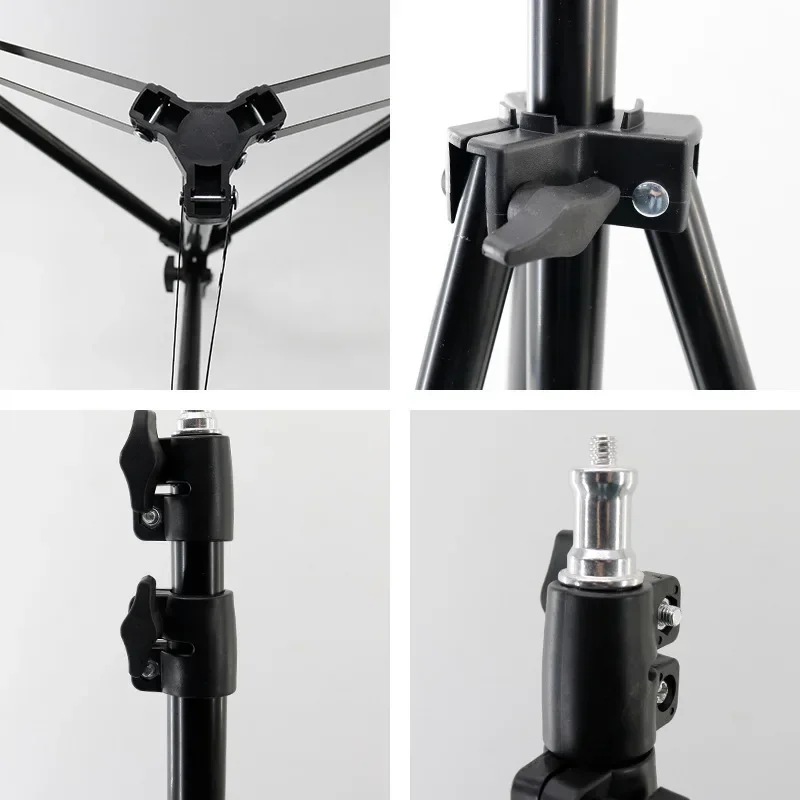 Metal Aluminum Alloy Light Stand Photography Portable Tripod with 1/4 Screw for Softbox LED Ring Light Phone Camera