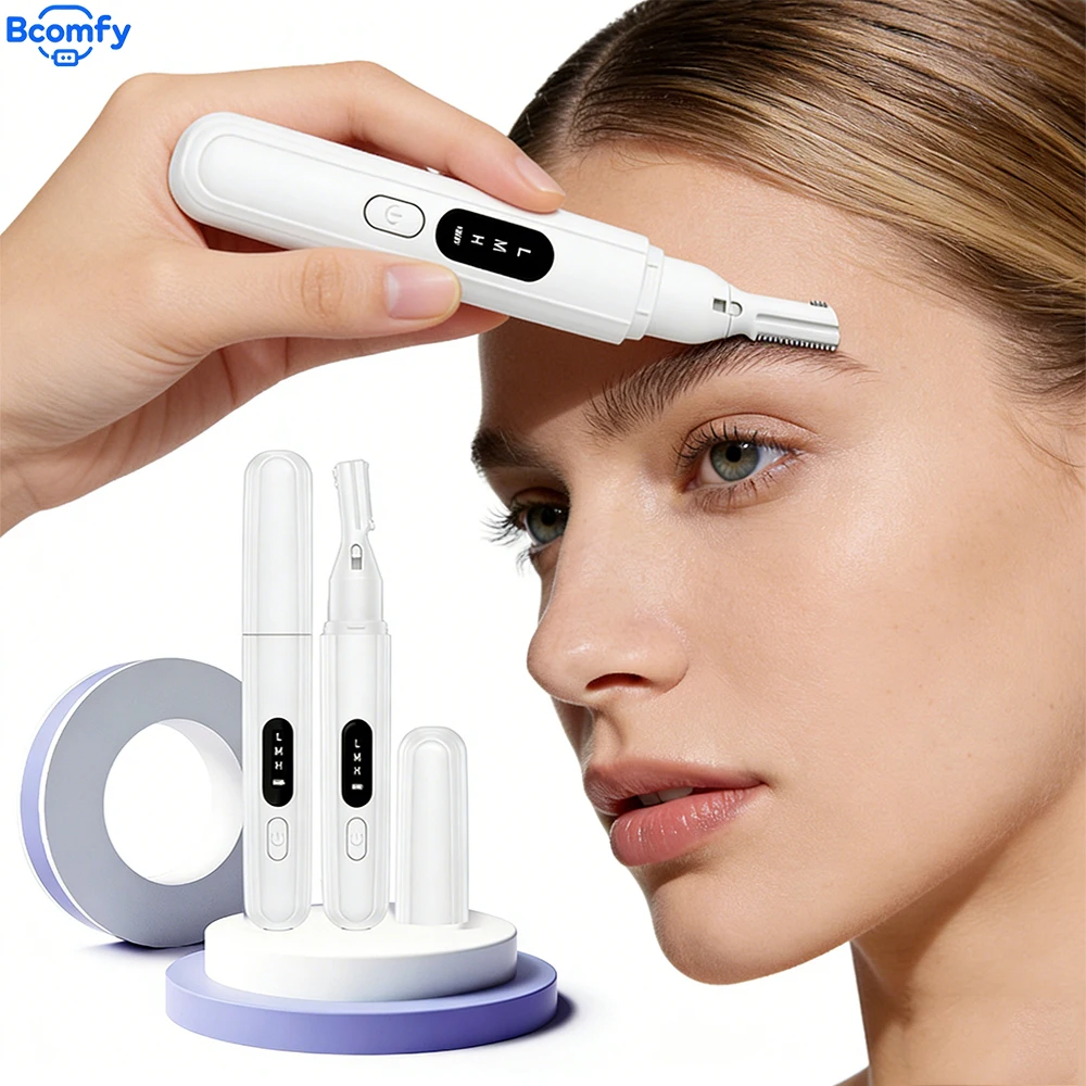 

Electric Eyebrow Trimmer Mini Portable Safety Eyebrow Shaver Rechargeable Face Epilator Painless Hair Removal Shaver for Women