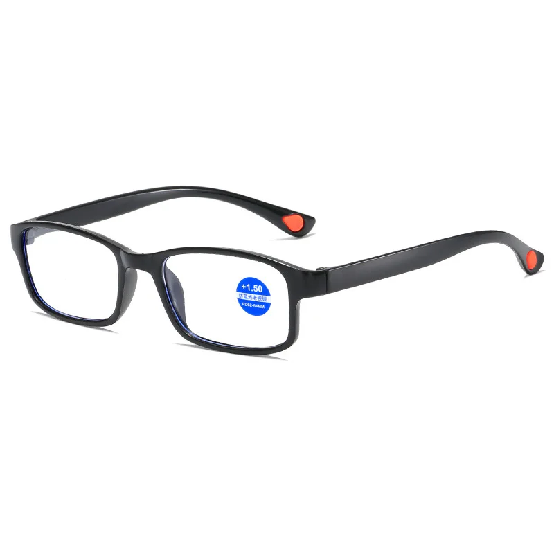 Lesebrille Männer Frauen Sport Anti-blau Licht Lesen Brillen Schwarz Rot TR90 Rahmen Presbyopie Brillen + 100 bis + 400 gläser