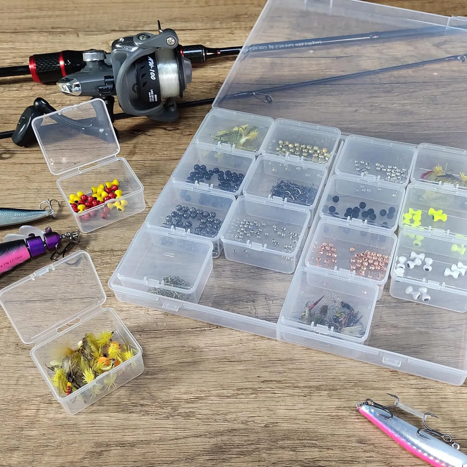 Aventik caja de cuentas para pesca con mosca