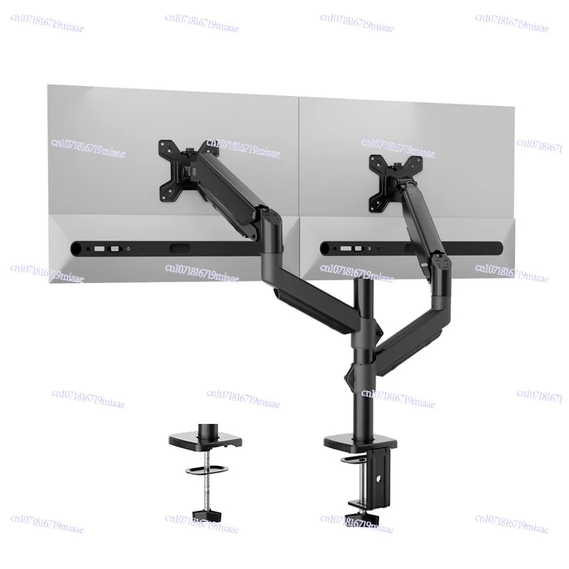 Dual-screen monitor bracket, screen lifting, suitable for 13-32 inch screen gas spring computer bracket