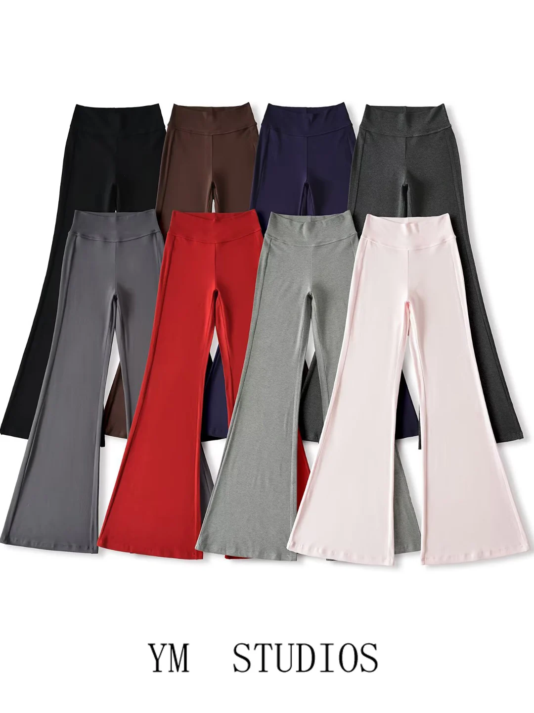 

Женские повседневные брюки с высокой талией, облегающие, в американском ретро-стиле, микро-клеш, длиной в пол, для повседневной носки