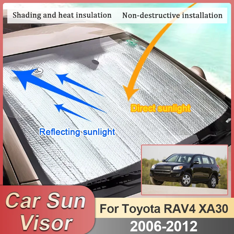 

For Toyota RAV4 XA30 LWB Vanguard 2006 2007~2012 Car Windshield Surround Sunshades Side Windows Visors Covers Car Accessories