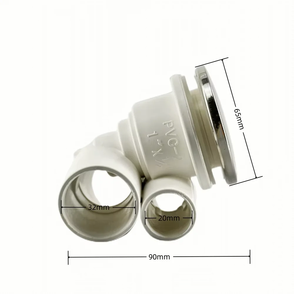 P-08A ABS Dysza wodna do wanny z efektem wiru, hydrauliczny spryskiwacz, 65mm dysza do hidroterapii w wannie z hydromasażem, dopasowana rura wodna 1"x1/2"