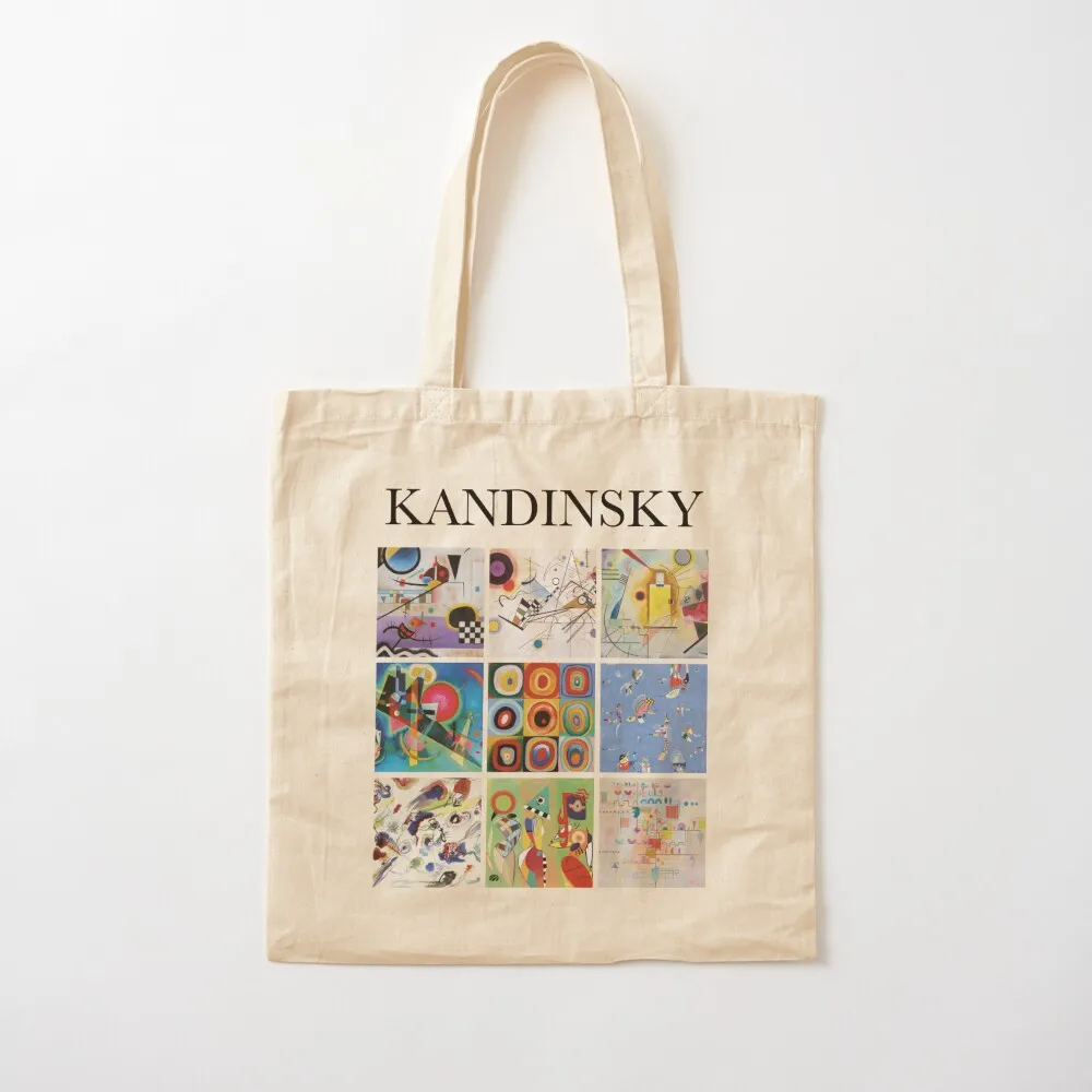 

Kandinsky - Collage Tote Bag Сумки женская сумка для покупок Эко-сумка Холщовая сумка