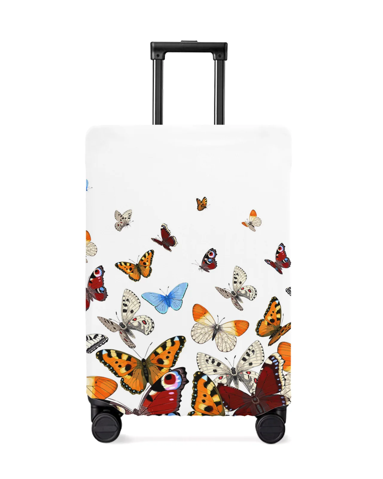 Pastoral Butterfly Gradient Luggage Cover Stretch Suitcase Protector Baggage Dust Case Cover for 18-32 Inch Travel Suitcase Case