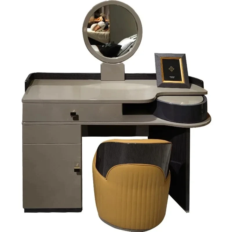 

Italian light luxury dresser minimalist solid wood fashion storage box dressing table