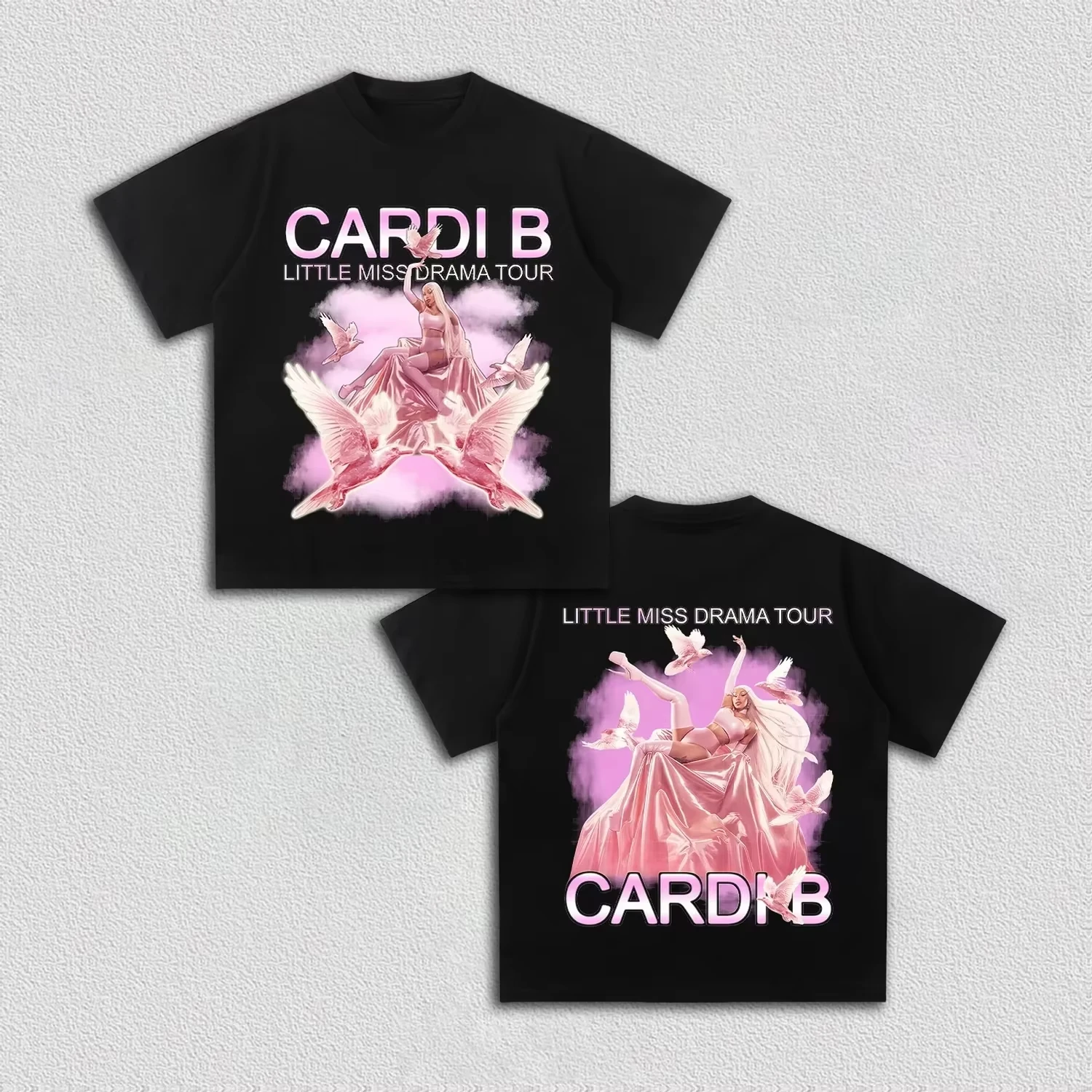 Cardi B Inspired Little Miss Drama 2026 Tour Y2K Hip Hop Crew Neck Summer Short Sleeve Fan Gift Women And Men T-Shirt