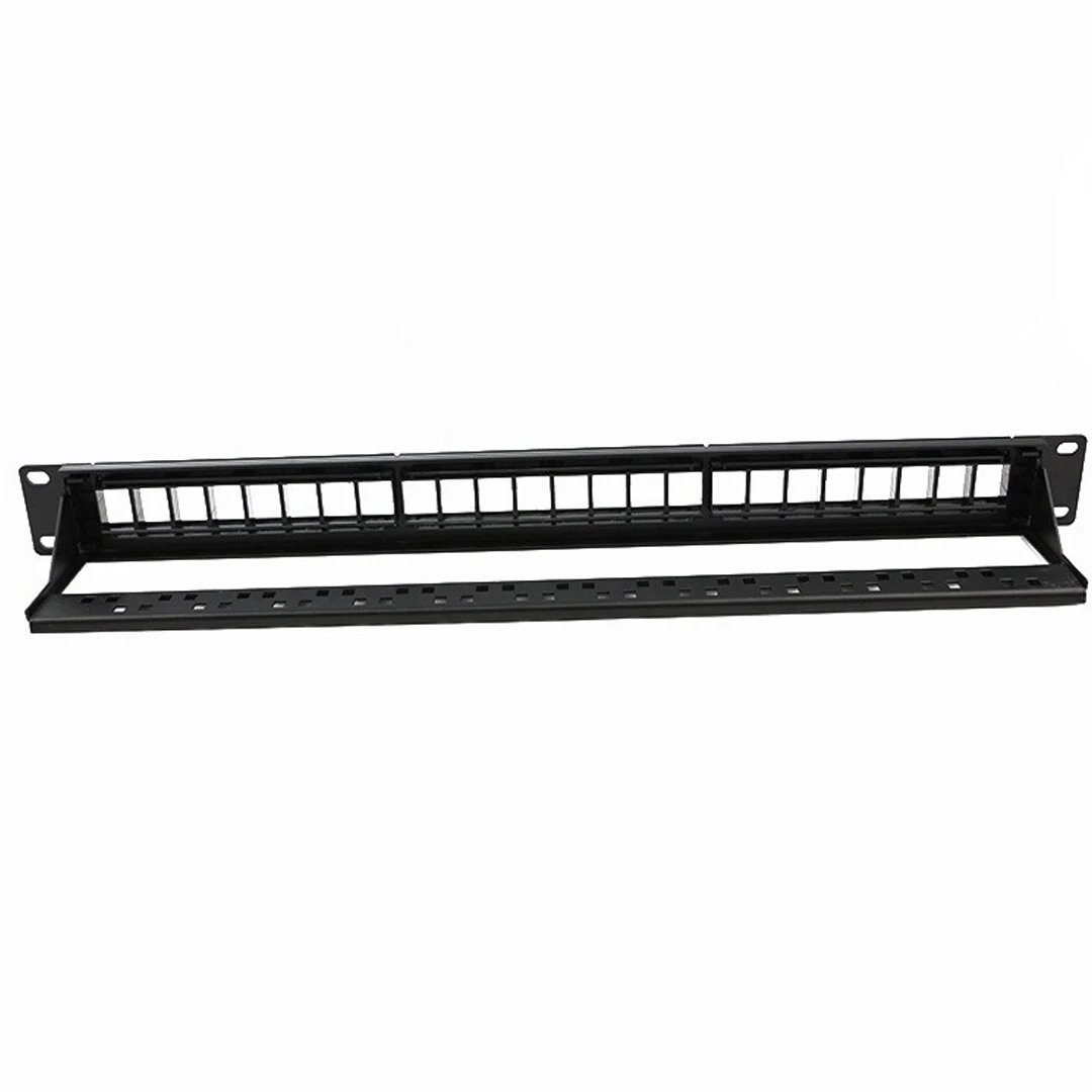 24 Port Patch panel RJ45 UTP19" Inch Rackmount  Network Bracket Keystone Jack Patch panel Network Patch panel