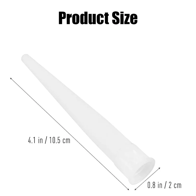 LUWEI 100 قطعة من فوهات السد البلاستيكية أداة تمديد فوهة السد لأداة توزيع فوهات السد، سهلة الاستخدام، بيضاء #6