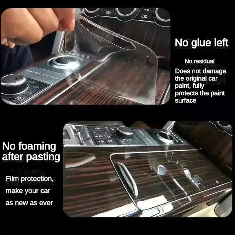 Para audi a8 s8 2025 2024 2023 2022 ppf filme de proteção acessórios interior transparente tpu painel engrenagem navegação console central