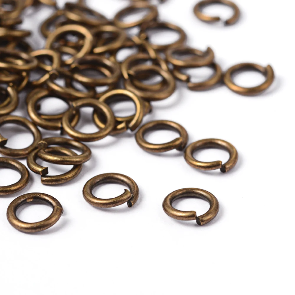 Antique Bronze Brass Jump Rings Cadmium Free & Lead Free Open Jump Rings 18 Gauge 6x1mm Inner Diameter: 4mm about 90pcs/10g kit image 3