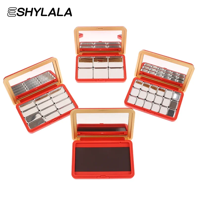 Paleta de sombra de ojos DIY con múltiples rejillas, caja de cosméticos vacía DIY, paleta de maquillaje magnética, herramienta de maquillaje DIY