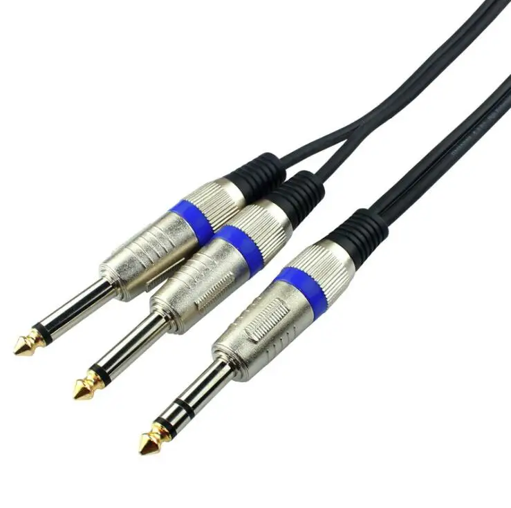 NEW 6.35 TO DOUBLE 6.35 SPEAKER CABLE AUDIO CABLE AUDIO LINE AUDIO WIRE 1M  2M 3M 5M 20M 30M JSJ-S23