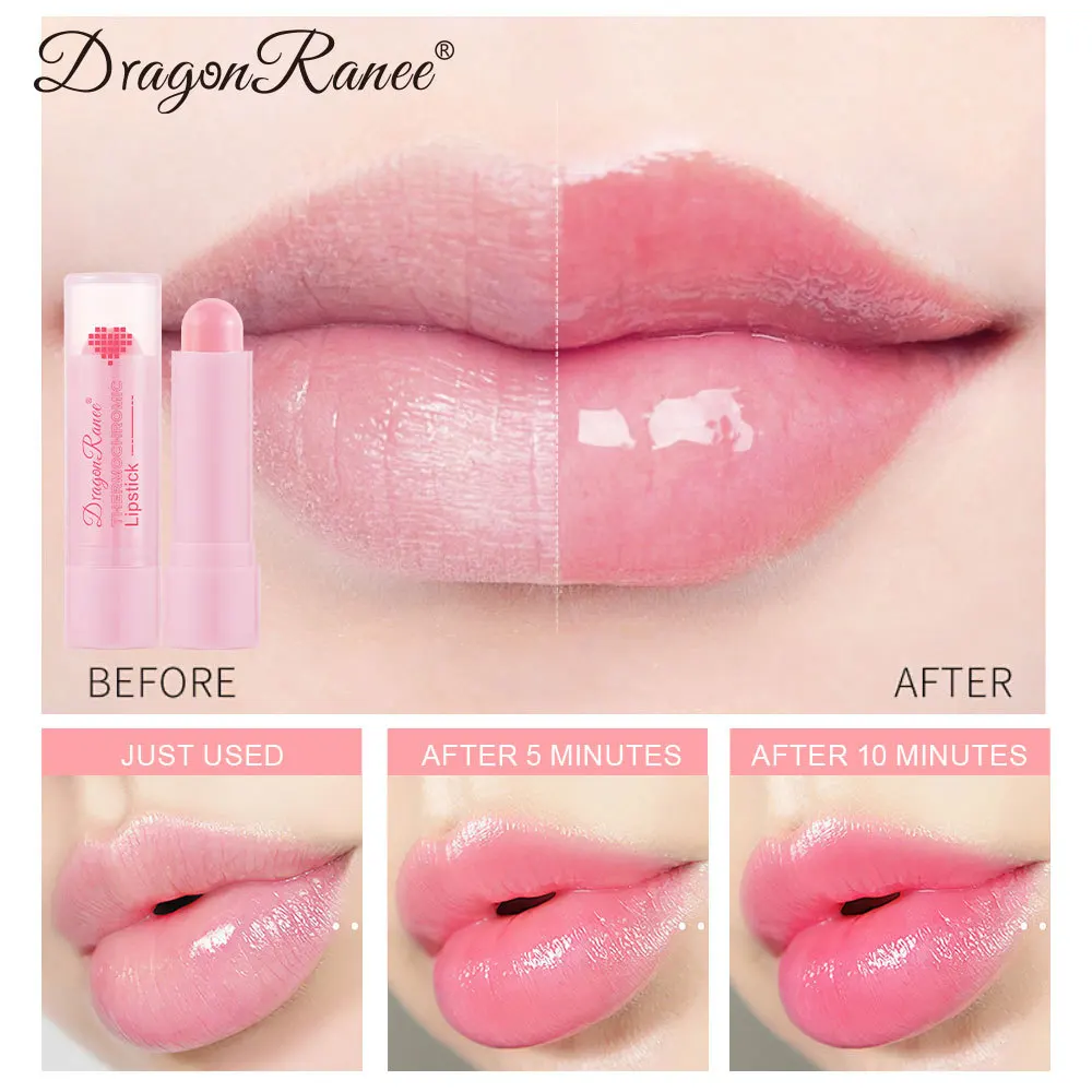 Magic Lip Balm Color Change Natural Moisture Lipstick Temperature Nourishing Shiny Mirror Jelly Warm Change Lipstick Makeup