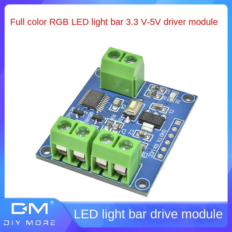 Full color RGB three-color LED strip 3.3V-5V drive module LED controller shield Micro STM32 AVR V1.0