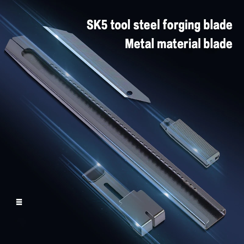 ديلي سكّين متعدّد الاستخدامات قابل للسحب مع وظيفة القفل الذاتي الفولاذ المقاوم للصدأ 30 درجة شفرة صندوق ورقي القاطع أداة فنية السلامة #2